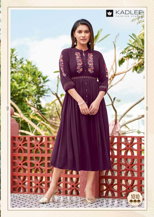 Kadlee Aashmin Vol 2 Rayon Kurti Catalog 6 Pcs - Image 4