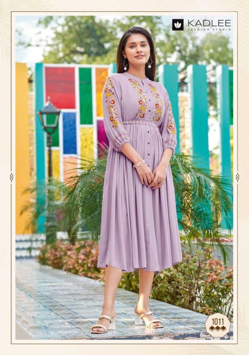 Kadlee Aashmin Vol 2 Rayon Kurti Catalog 6 Pcs - Image 5
