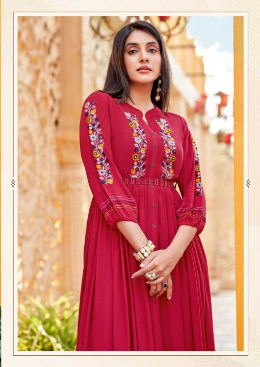 Kadlee Aashmin Vol 2 Rayon Kurti Catalog 6 Pcs - Image 6