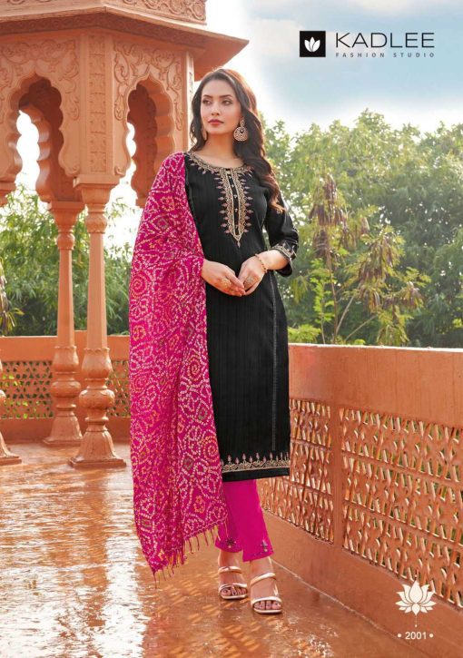 Kadlee Kesar Viscose Kurti with Dupatta Bottom Catalog 4 Pcs - Image 6