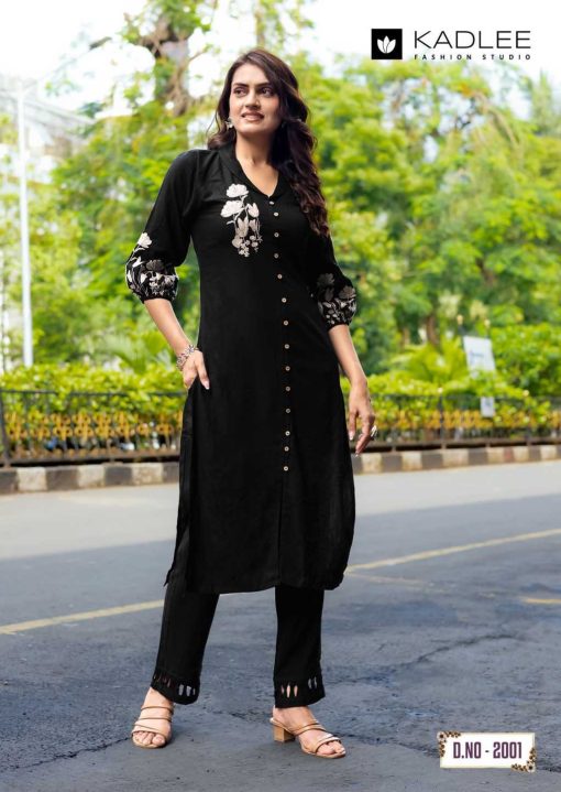 Kadlee Silver Stone Rayon Kurti with Bottom Catalog 6 Pcs - Image 11