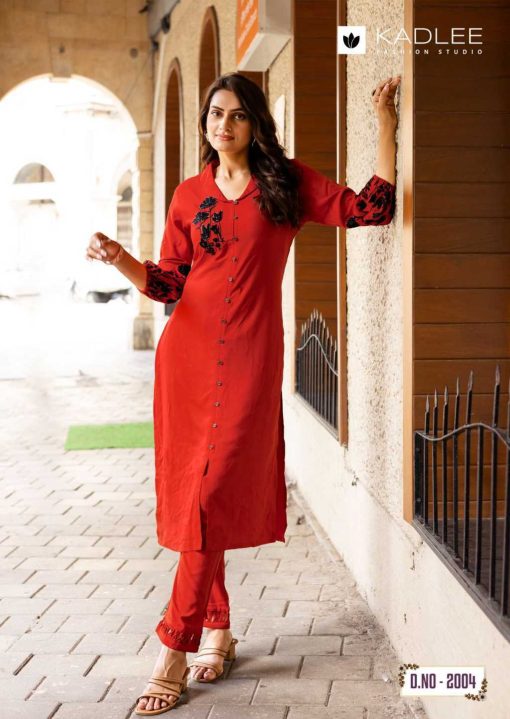 Kadlee Silver Stone Rayon Kurti with Bottom Catalog 6 Pcs - Image 5