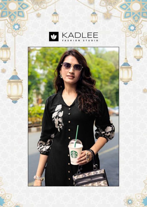 Kadlee Silver Stone Rayon Kurti with Bottom Catalog 6 Pcs - Image 9