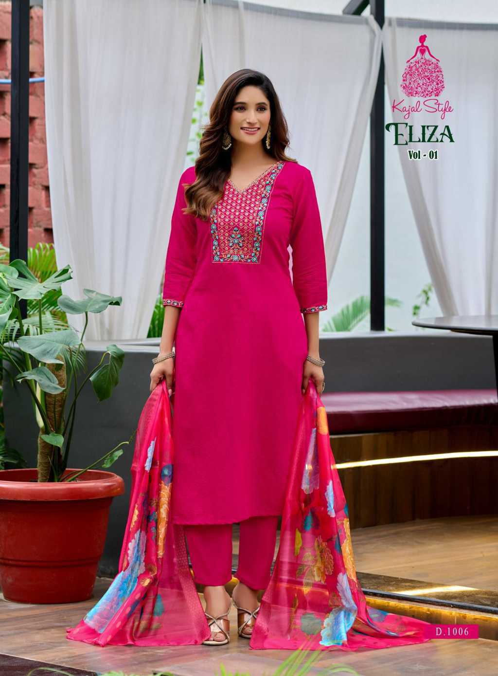 Kajal Style Eliza Vol 1 Fancy Kurti with Dupatta Bottom Catalog 8 Pcs (8) Kajal Style Eliza Vol 1 Fancy Kurti with Dupatta Bottom Catalog 8 Pcs - Image 9