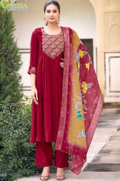 Karissa Simaran Kurti with Dupatta Bottom Viscose Catalog 4 Pcs