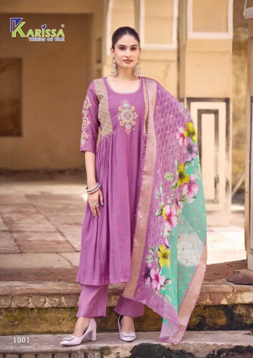 Karissa Simaran Kurti with Dupatta Bottom Viscose Catalog 4 Pcs - Image 3