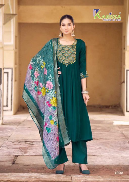 Karissa Simaran Kurti with Dupatta Bottom Viscose Catalog 4 Pcs - Image 4