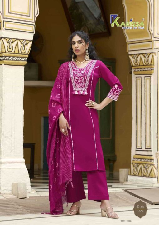 Karissa Vaani Kurti with Dupatta Bottom Cotton Catalog 4 Pcs - Image 2