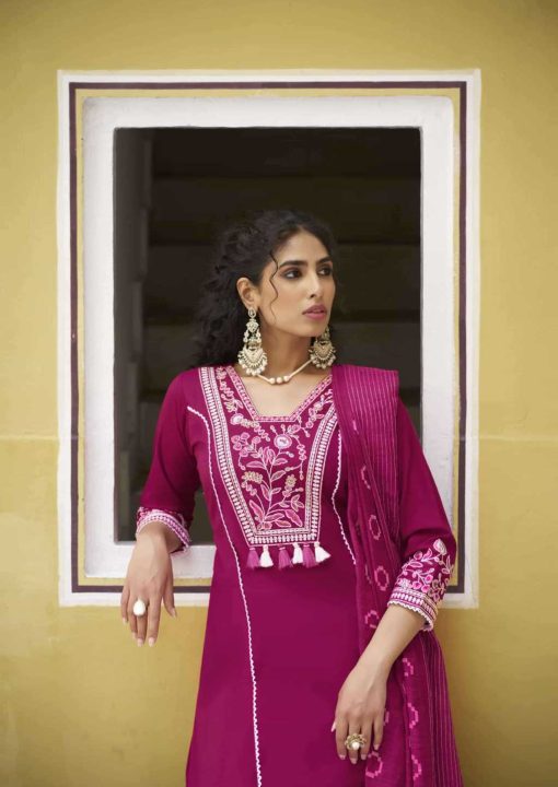 Karissa Vaani Kurti with Dupatta Bottom Cotton Catalog 4 Pcs - Image 3