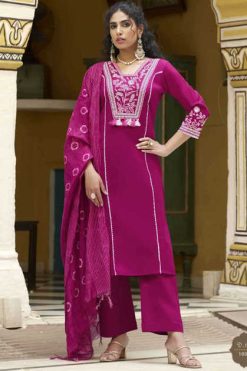 Karissa Vaani Kurti with Dupatta Bottom Cotton Catalog 4 Pcs