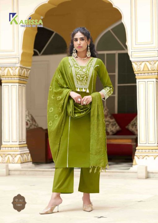 Karissa Vaani Kurti with Dupatta Bottom Cotton Catalog 4 Pcs - Image 6