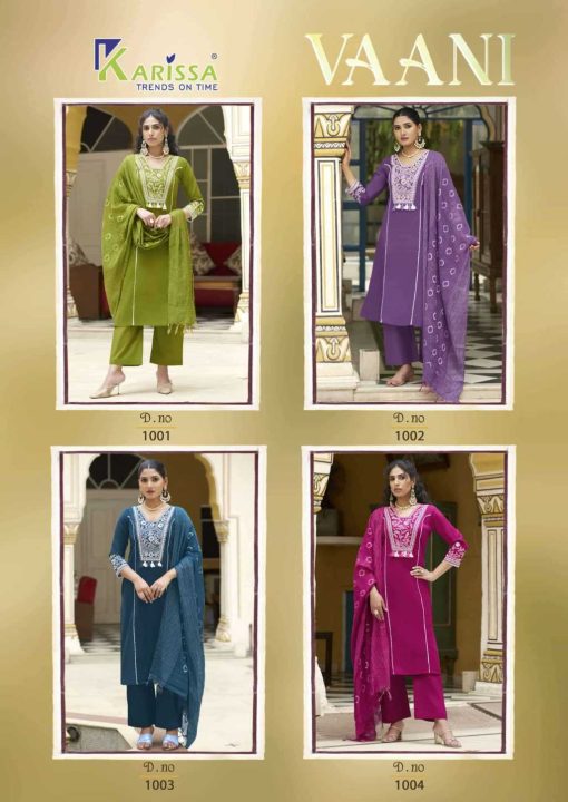Karissa Vaani Kurti with Dupatta Bottom Cotton Catalog 4 Pcs - Image 8