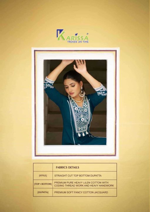 Karissa Vaani Kurti with Dupatta Bottom Cotton Catalog 4 Pcs - Image 9