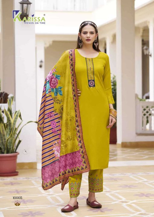 Karissa Vidisha Vol 10 Kurti with Dupatta Bottom Rayon Catalog 6 Pcs - Image 4