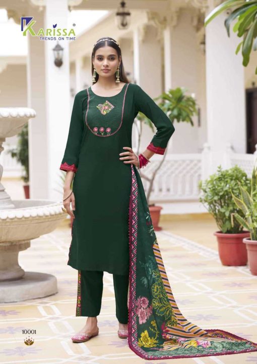 Karissa Vidisha Vol 10 Kurti with Dupatta Bottom Rayon Catalog 6 Pcs - Image 5