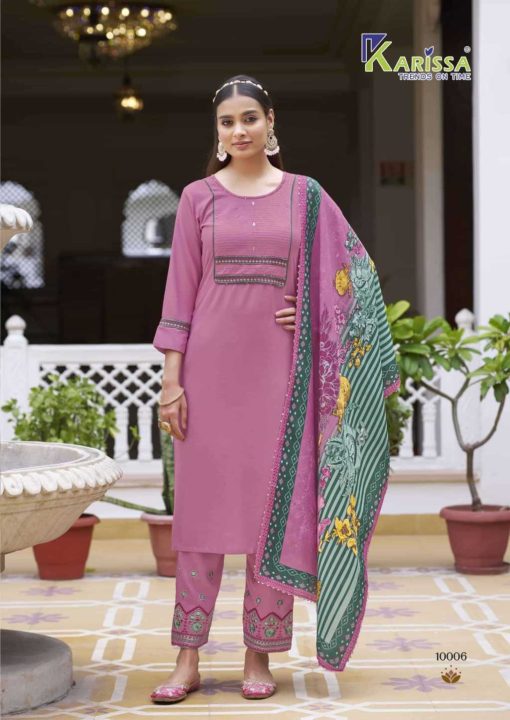 Karissa Vidisha Vol 10 Kurti with Dupatta Bottom Rayon Catalog 6 Pcs - Image 10