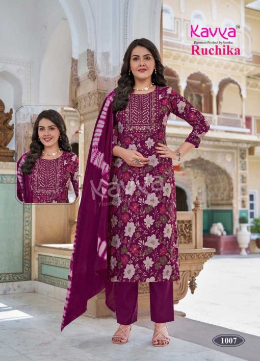 Kavya Ruchika Vol 1 Fancy Readymade Suit Catalog 10 Pcs - Image 9