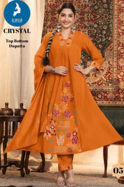 Kaya Crystal Chanderi Readymade Salwar Suit Catalog 6 Pcs