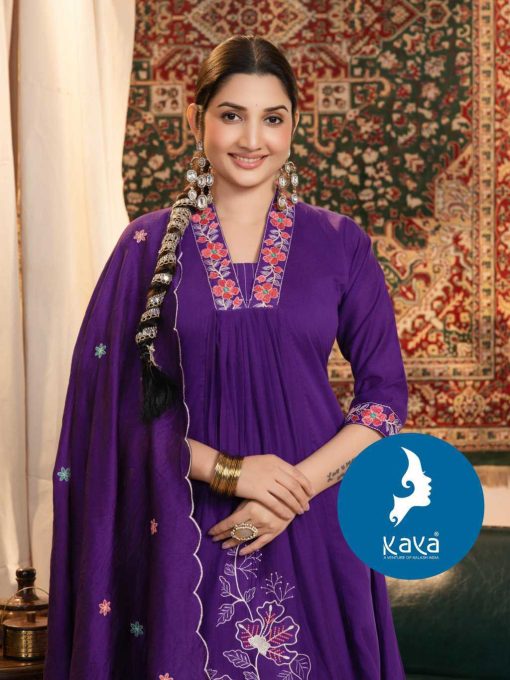 Kaya Crystal Chanderi Readymade Salwar Suit Catalog 6 Pcs - Image 6