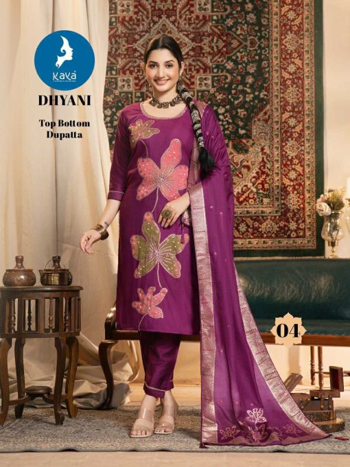Kaya Dhyani Chanderi Readymade Salwar Suit Catalog 6 Pcs - Image 2
