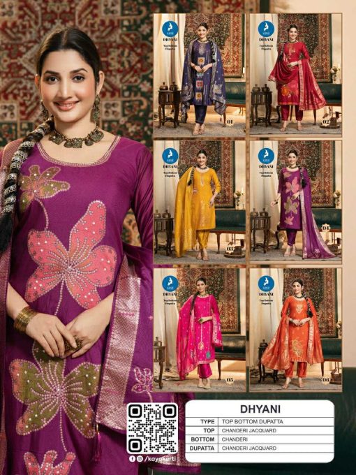 Kaya Dhyani Chanderi Readymade Salwar Suit Catalog 6 Pcs - Image 11