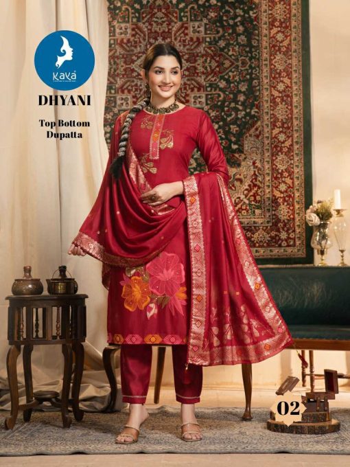 Kaya Dhyani Chanderi Readymade Salwar Suit Catalog 6 Pcs - Image 3