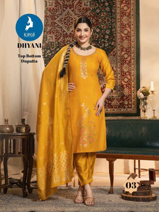 Kaya Dhyani Chanderi Readymade Salwar Suit Catalog 6 Pcs - Image 6