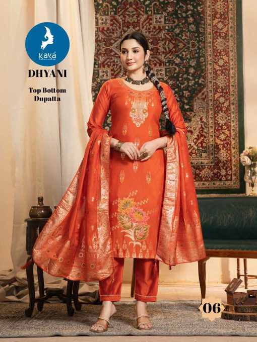 Kaya Dhyani Chanderi Readymade Salwar Suit Catalog 6 Pcs - Image 7