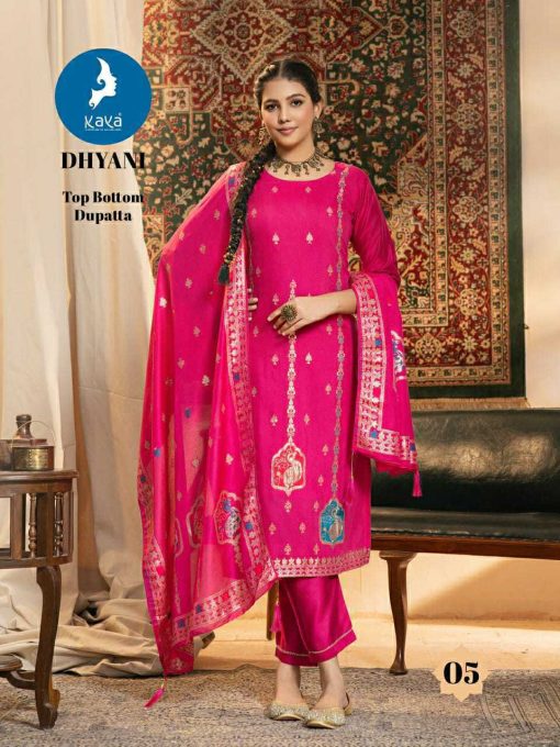 Kaya Dhyani Chanderi Readymade Salwar Suit Catalog 6 Pcs - Image 9