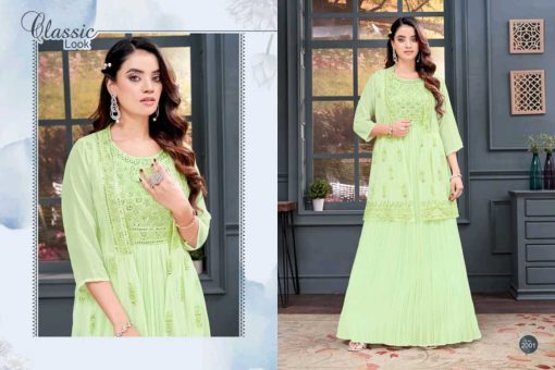 Khushi Morni Gown with Jacket Georgette Catalog 6 Pcs - Image 7