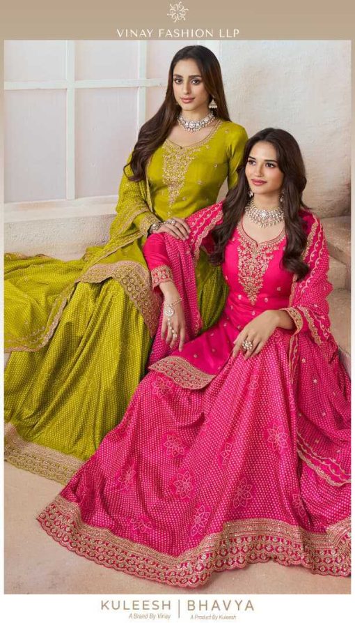 Kuleesh Bhavya by Vinay Silk Salwar Suit Catalog 4 Pcs - Image 2