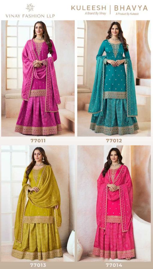 Kuleesh Bhavya by Vinay Silk Salwar Suit Catalog 4 Pcs - Image 11