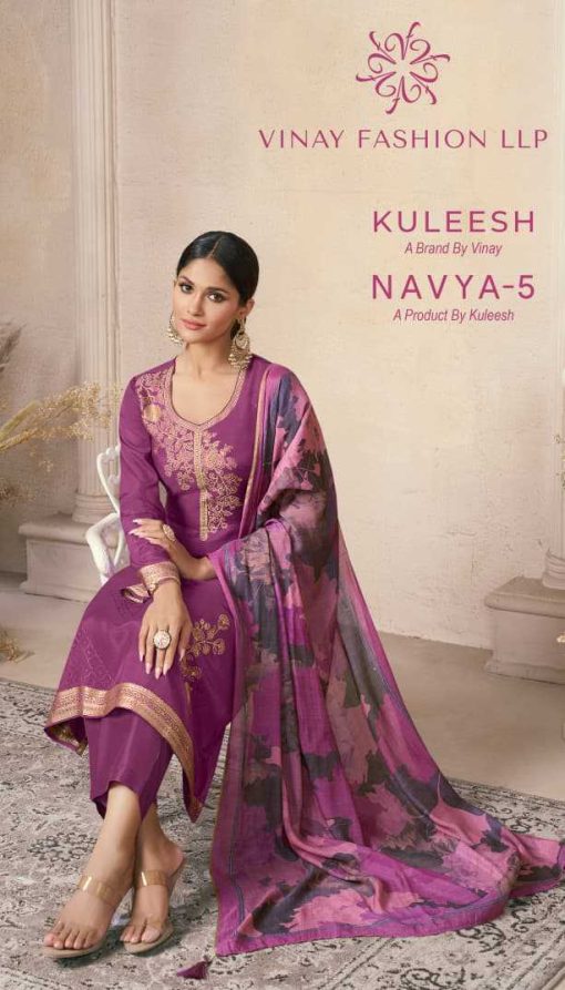 Kuleesh Navya Vol 5 by Vinay Fancy Salwar Suit Catalog 4 Pcs - Image 2