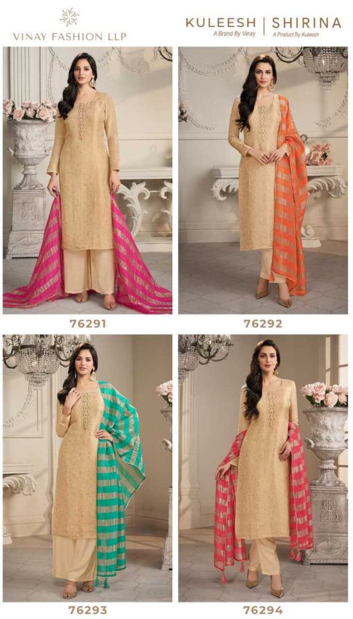 Kuleesh Shirina by Vinay Jacquard Salwar Suit Catalog 4 Pcs - Image 11