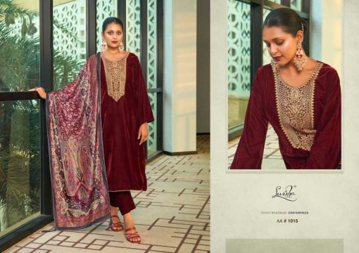 Levisha Aarohi Velvet Pashmina Salwar Suit Catalog 5 Pcs - Image 2