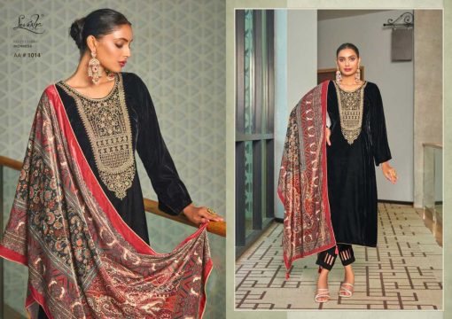 Levisha Aarohi Velvet Pashmina Salwar Suit Catalog 5 Pcs - Image 3