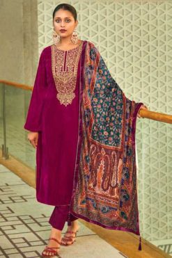 Levisha Aarohi Velvet Pashmina Salwar Suit Catalog 5 Pcs