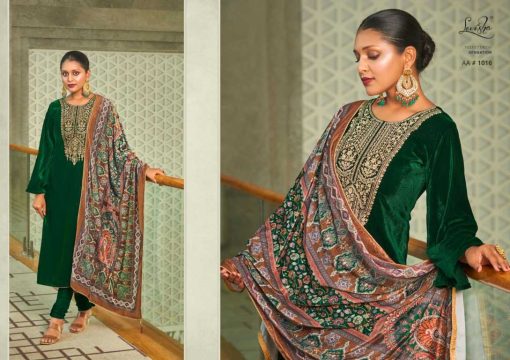 Levisha Aarohi Velvet Pashmina Salwar Suit Catalog 5 Pcs - Image 5