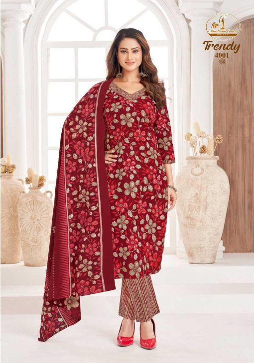 Miss World Choice Trendy Patiyala Vol 4 Cotton Readymade Suit Catalog 10 Pcs - Image 10