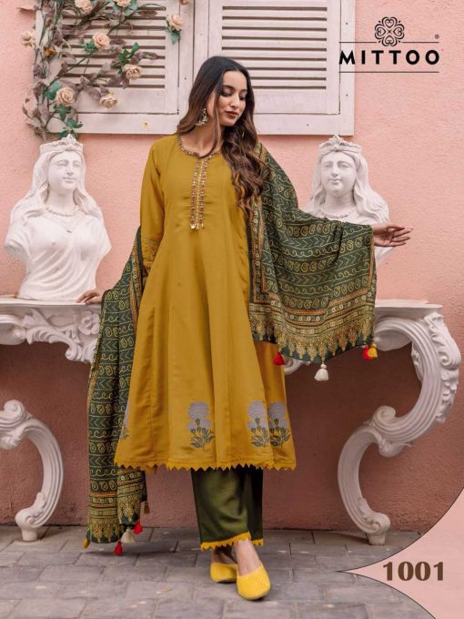 Mittoo Baarati Kurti with Dupatta Bottom Fancy Catalog 4 Pcs - Image 5