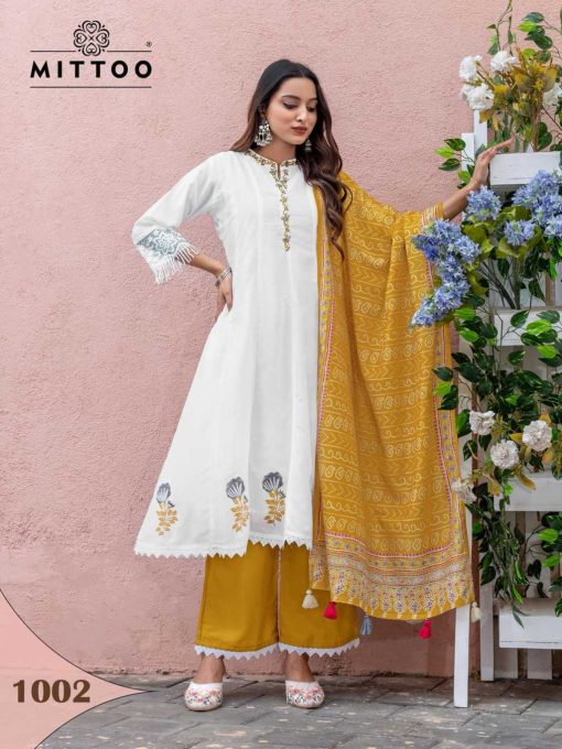 Mittoo Baarati Kurti with Dupatta Bottom Fancy Catalog 4 Pcs - Image 6
