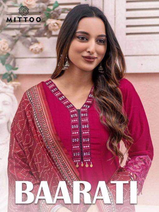 Mittoo Baarati Kurti with Dupatta Bottom Fancy Catalog 4 Pcs - Image 7
