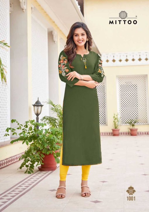 Mittoo Kaamiya Rayon Kurti Catalog 6 Pcs - Image 11