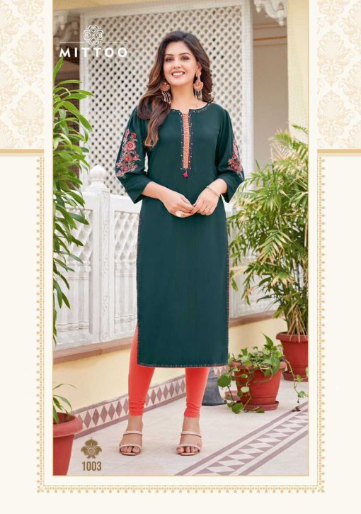 Mittoo Kaamiya Rayon Kurti Catalog 6 Pcs - Image 7