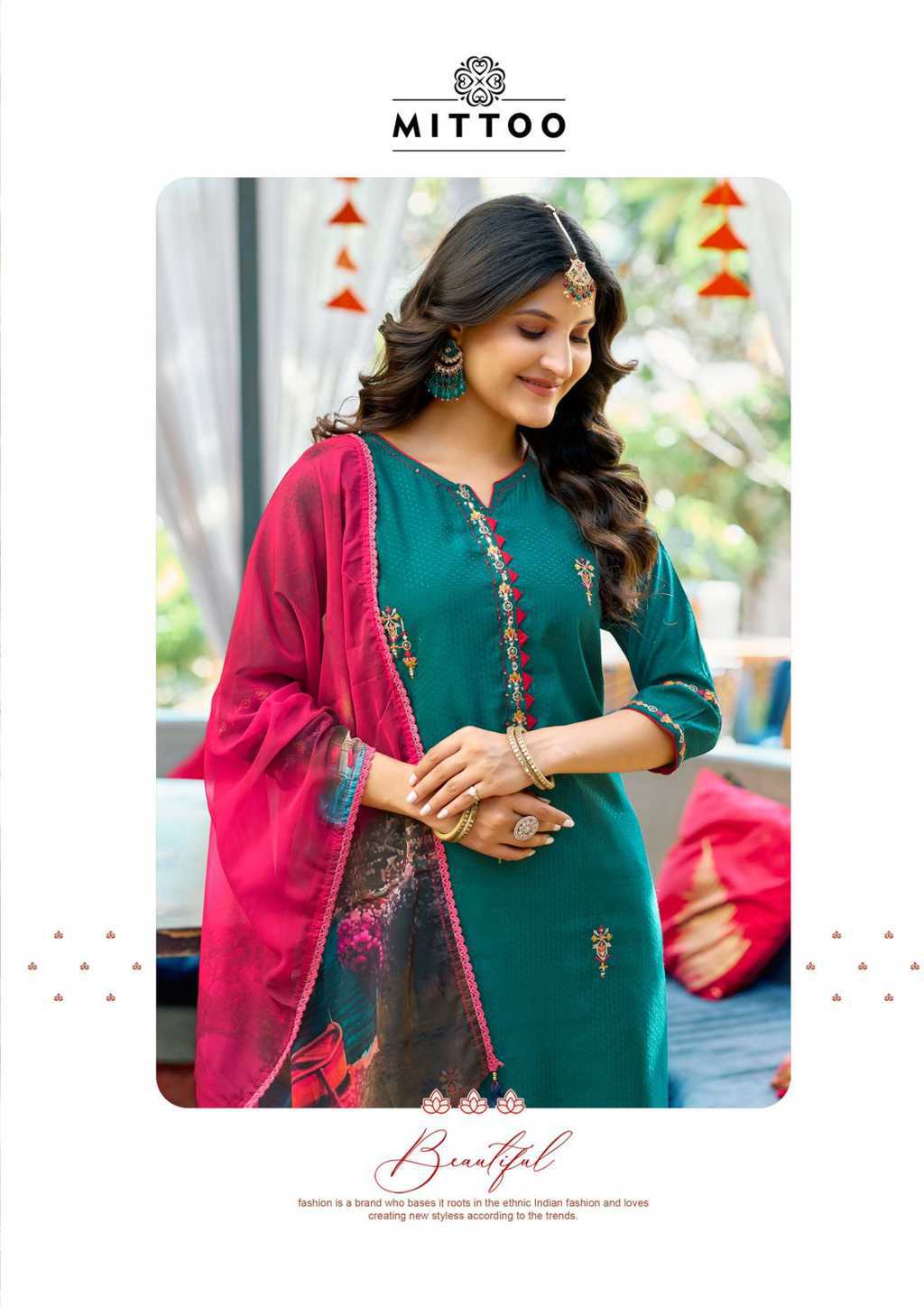 Mittoo Khoobsurat Kurti with Dupatta Bottom Viscose Catalog 6 Pcs (9) Mittoo Khoobsurat Kurti with Dupatta Bottom Viscose Catalog 6 Pcs - Image 10