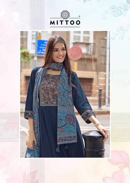 Mittoo Muskaan Vol 2 Silk Kurti with Dupatta Bottom Catalog 6 Pcs - Image 3
