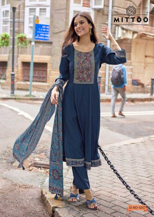 Mittoo Muskaan Vol 2 Silk Kurti with Dupatta Bottom Catalog 6 Pcs - Image 4