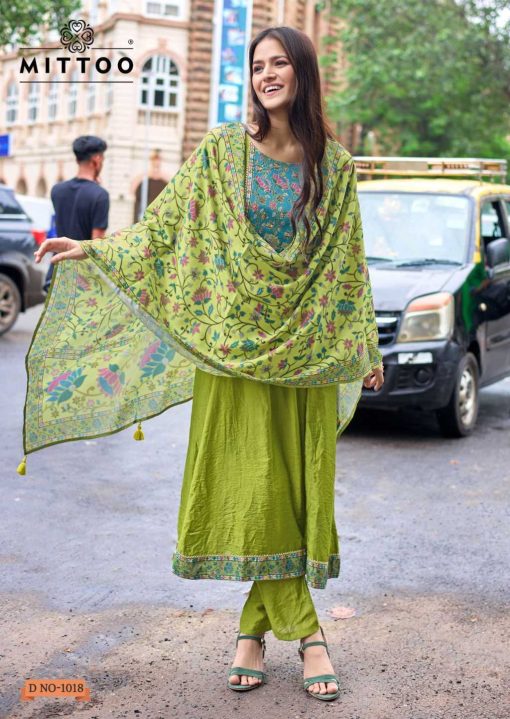 Mittoo Muskaan Vol 2 Silk Kurti with Dupatta Bottom Catalog 6 Pcs - Image 5