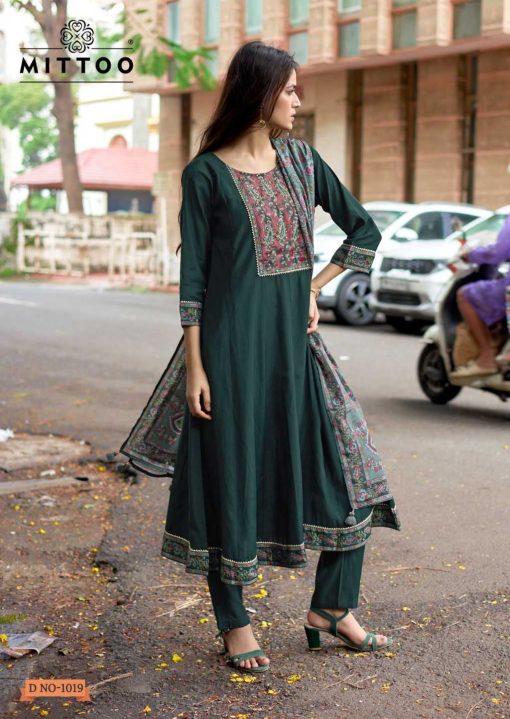 Mittoo Muskaan Vol 2 Silk Kurti with Dupatta Bottom Catalog 6 Pcs - Image 6