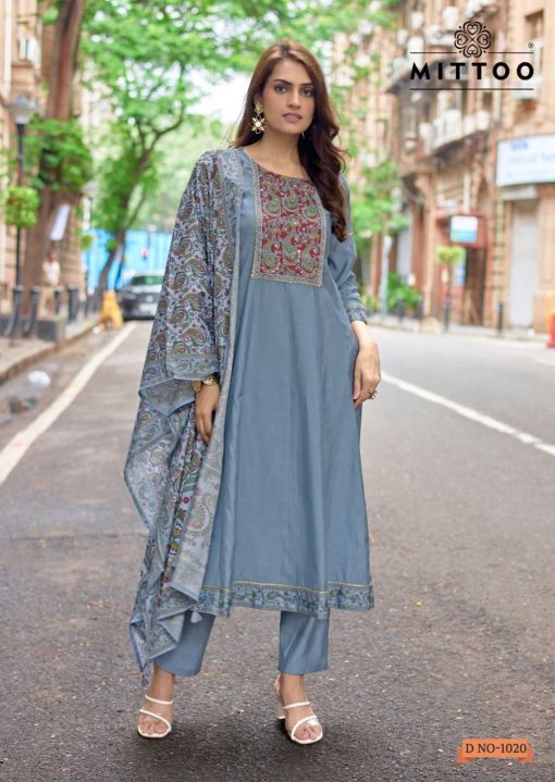 Mittoo Muskaan Vol 2 Silk Kurti with Dupatta Bottom Catalog 6 Pcs - Image 7